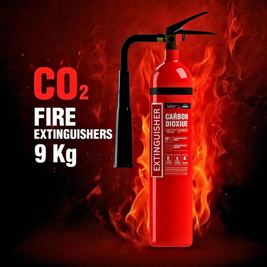 CO2 Fire Extinguisher 9Kg – ISI Marked | ₹5800 | कार्बन डाइऑक्साइड फायर एक्सटिंगuisher for Electrical & Liquid Fires image 1