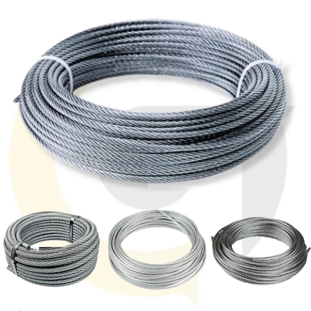 Stainless Steel Wire Rope 6 mm – Heavy-Duty Cable | ₹55/mtr | Goyals Industrial Hub, Delhi | स्टेनलेस स्टील वायर रोप image 1