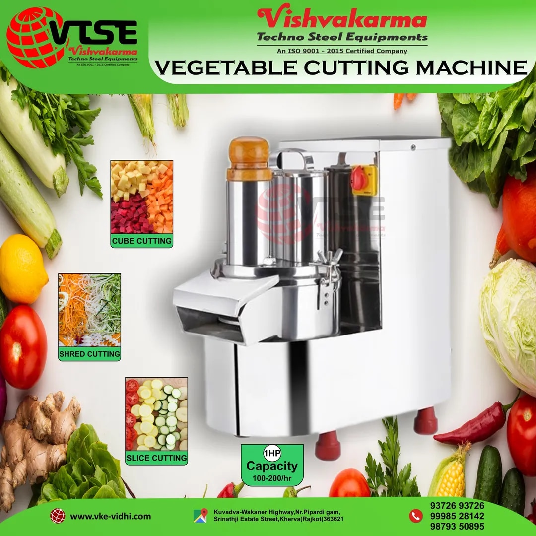 1HP Vegetable Cutting Machine | SS 304 Commercial Vegetable Cutter | Heavy Duty Vegetable Chopper | image 1