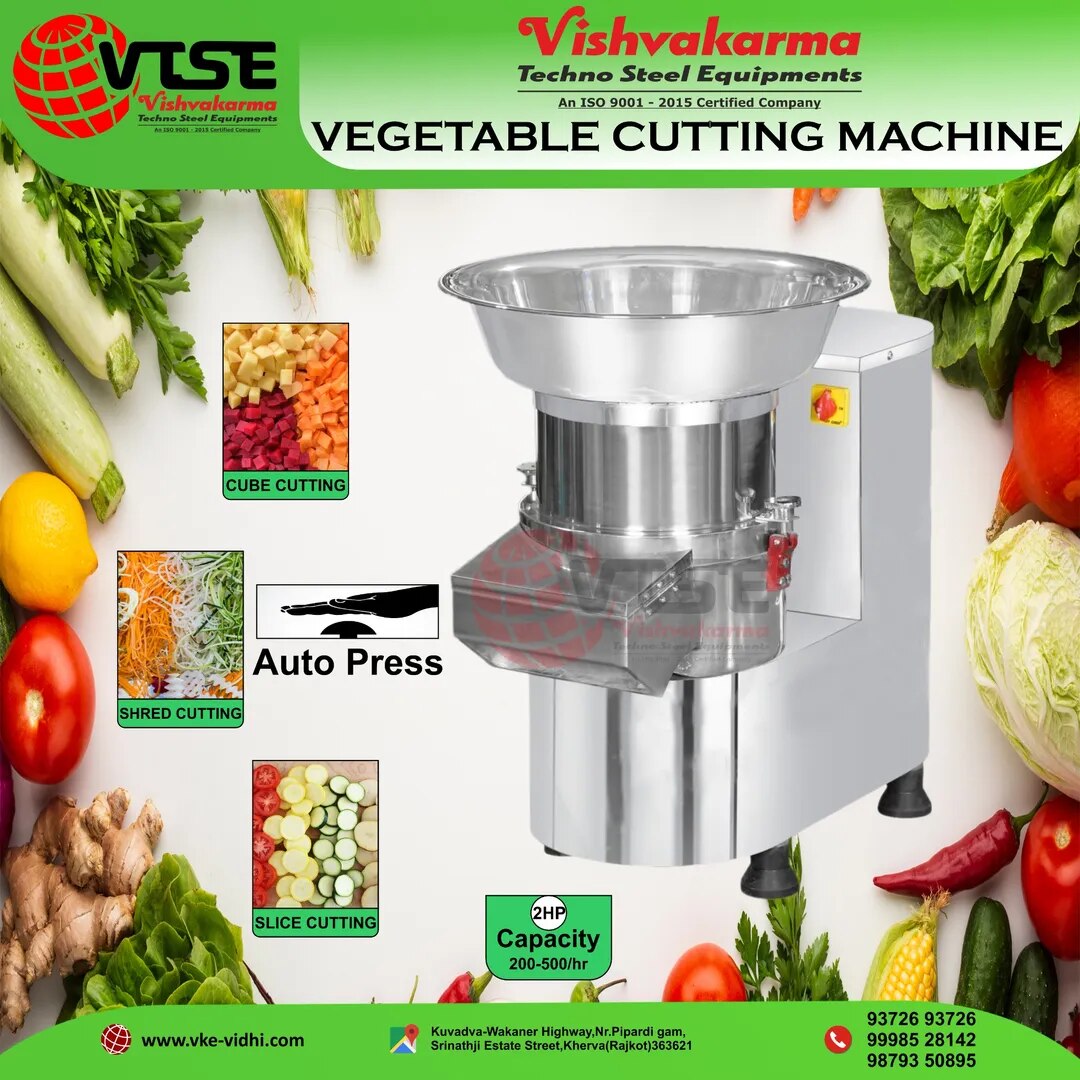Vegetable Cutting Machine 2HP | SS 304 Commercial Vegetable Cutter | Heavy Duty Vegetable Chopper | image 1