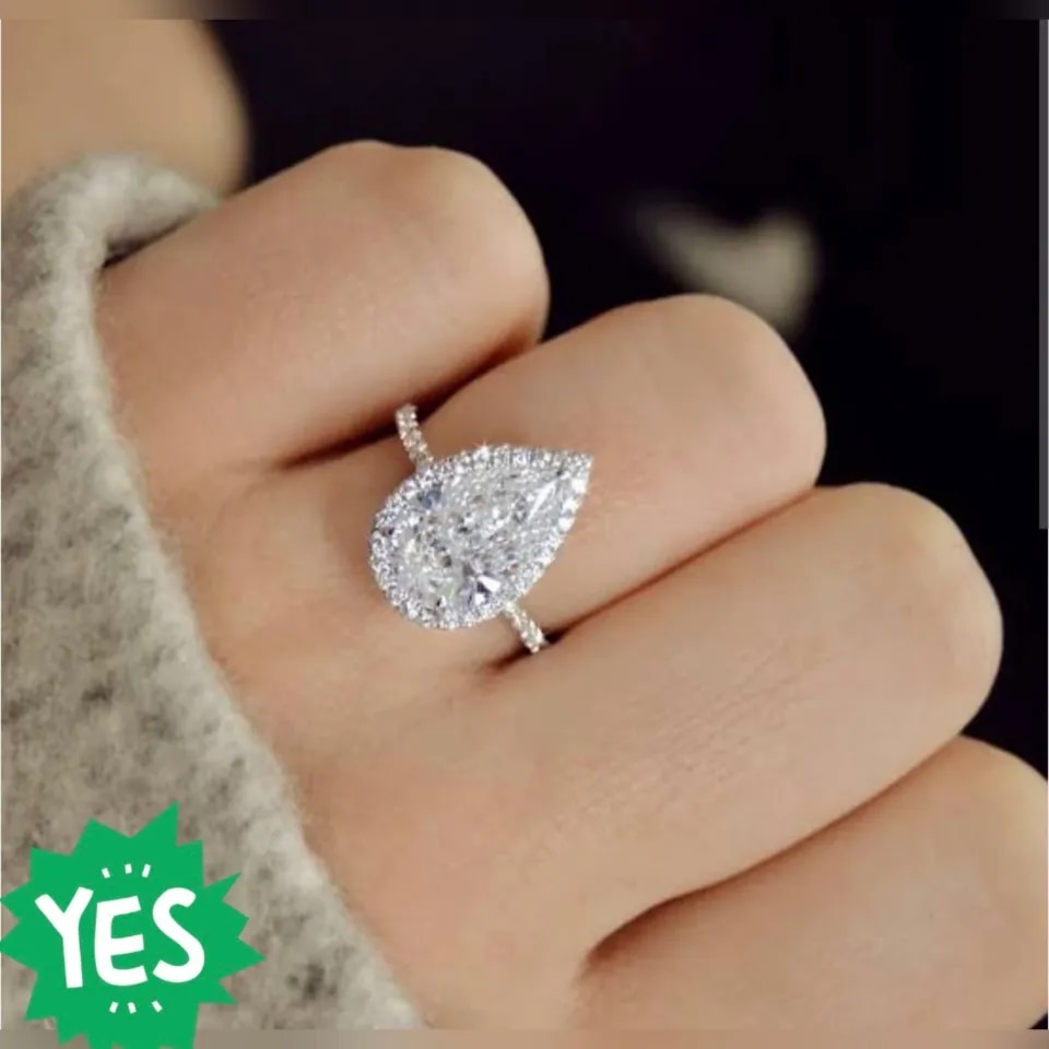 Pear Shape Lab Grown Diamond Price Delhi image 1