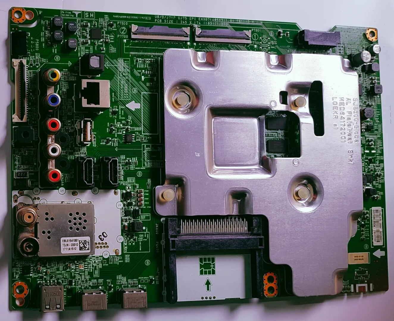 LG 4K LED TV 43UJ752V ANDROID MOTHER BOARD, ANDROID MAIN BOARD, ANDROID MAIN PCB BOARD, #Wb42 image 1