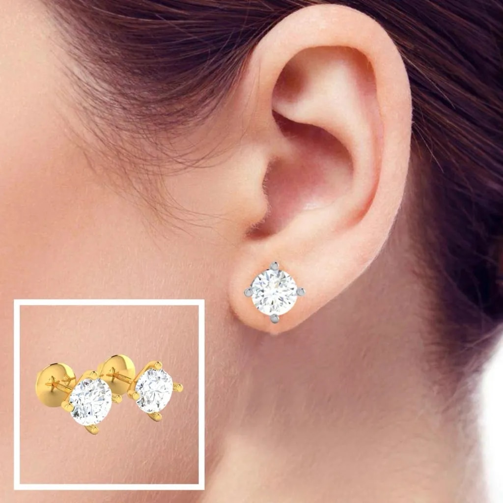 Lab Grown Diamond Studs Delhi image 1
