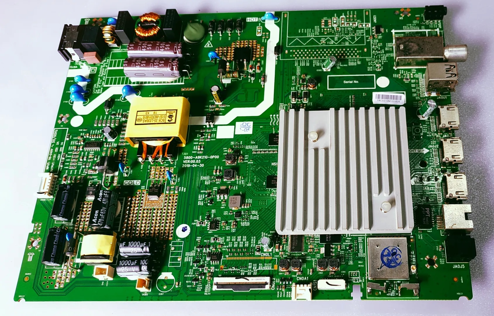 MOTOROLA Android Led Tv 43SAUHDM Mother Board, MOTOROLA Android Led Tv 43SAUHDM Main Board, MOTOROLA Android Led Tv 43SAUHDM Main PCB Board, MOTOROLA Android Led Tv 43SAUHDM Combo Board, image 1