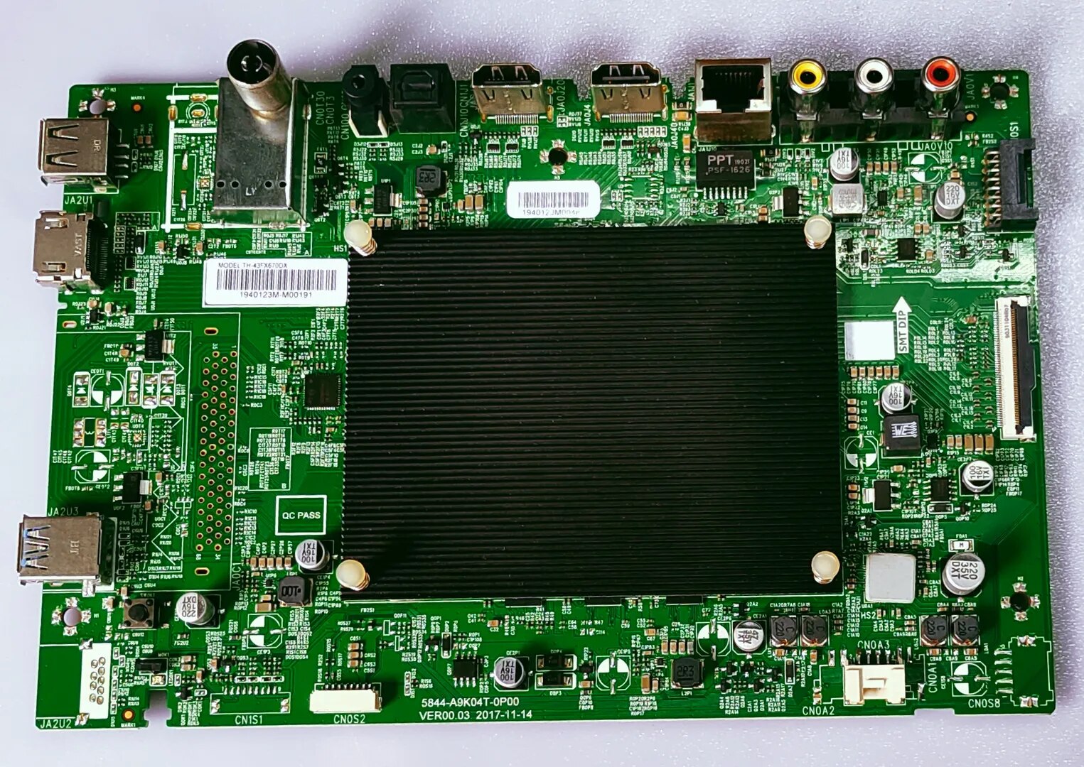 PANASONIC 4K Android Led Tv TH-43FX670DX Mother Board, PANASONIC 4K Android Led Tv TH-43FX670DX Mother Board, PANASONIC 4K Android Led Tv TH-43FX670DX Main PCB Board, image 1