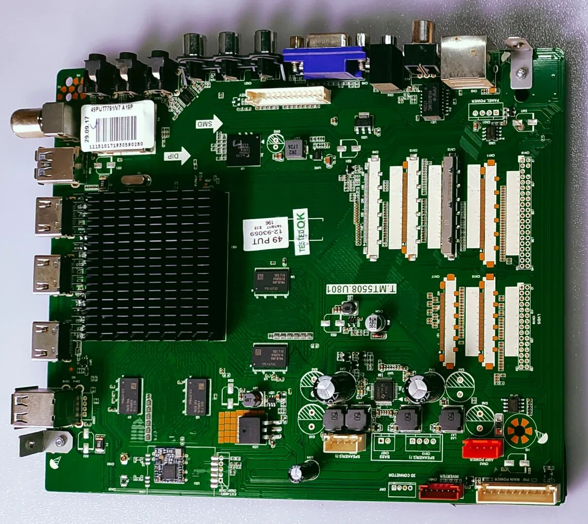 SANSUI 4K Android LED TV 55PFL Mother Board, SANSUI 4K Android LED TV 55PFL Main Board, SANSUI 4K Android LED TV 55PFL Main PCB Board, #wb45 image 1