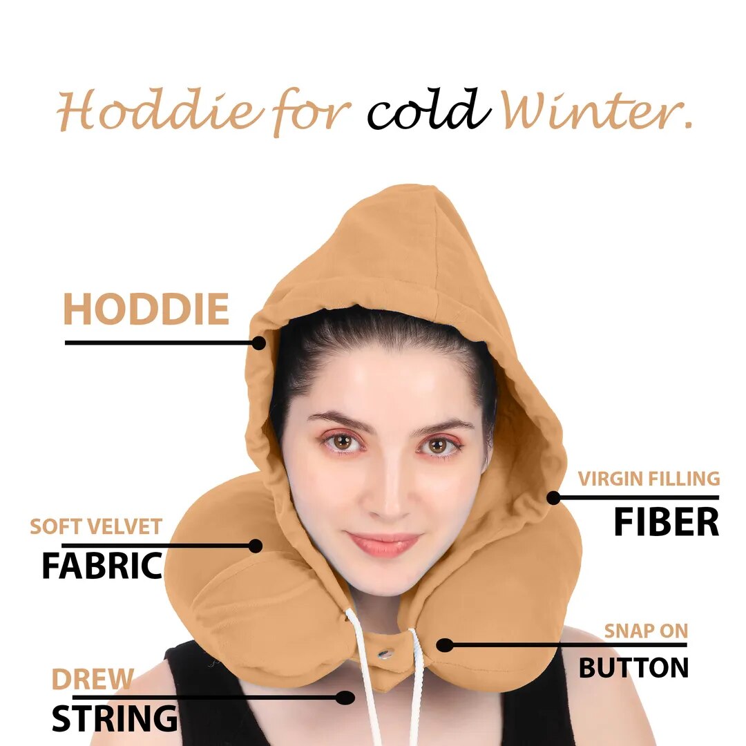 Neck Pillow with Hoddie (Eye mask) image 1