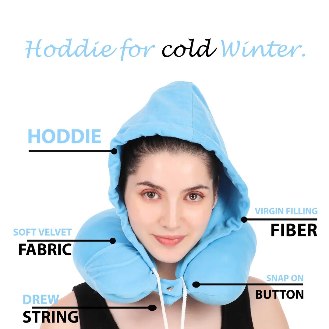 Neck Pillow with Hoddie (Eye mask) image 1