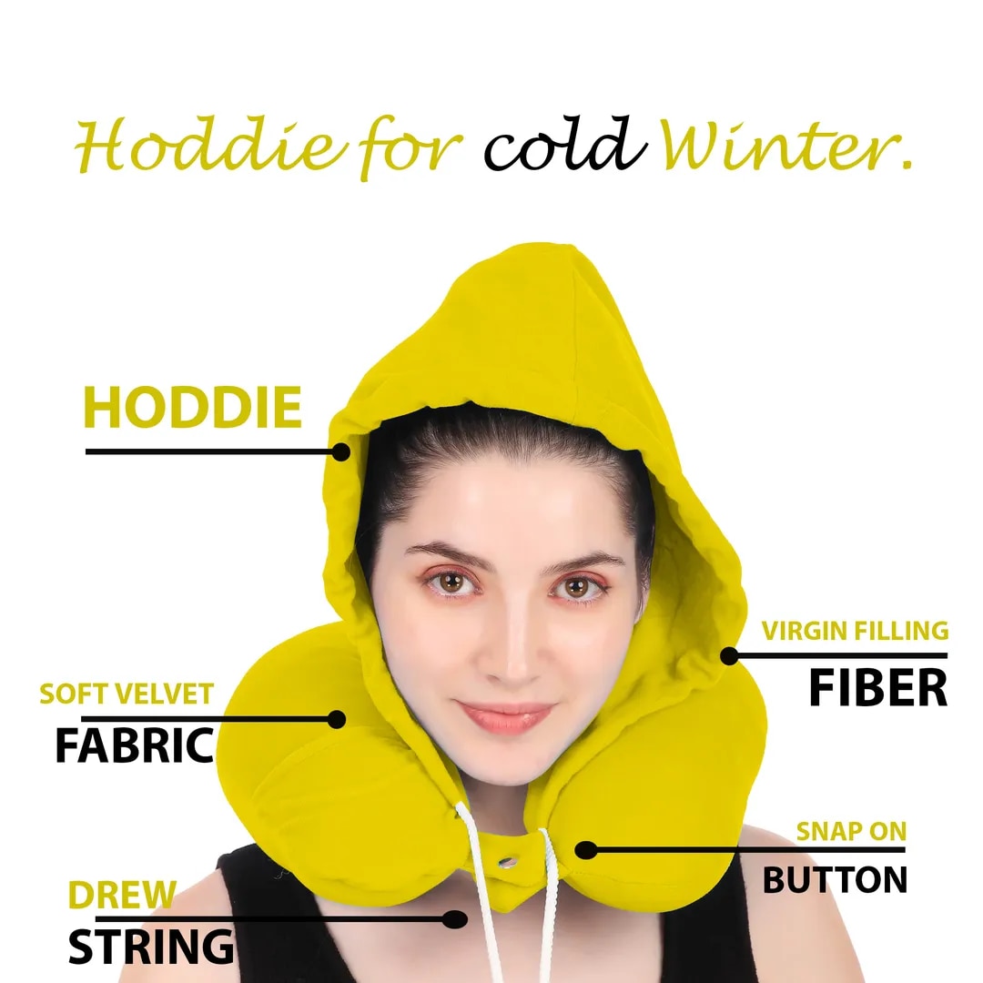 Neck Pillow with Hoddie (Eye mask) image 1