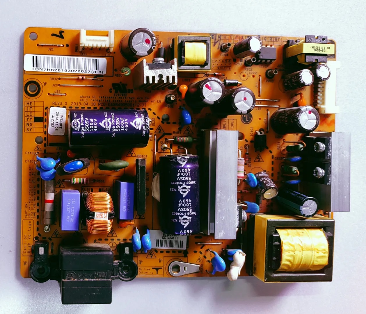 LG LED TV 32LB530A Power Supply Board, LG LED TV 32LB530A Smps Board, LG LED TV 32LB530A Power Supply PCB Board, #wb48 image 1