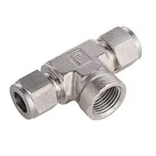 Female Branch Tees Stainless Steel Tube Compression Fittings image 1