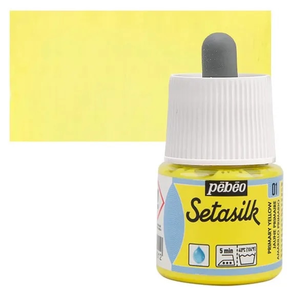 PEBEO SETASILK PAINT - 45 ML BOTTLE - PRIMARY YELLOW (01) image 1