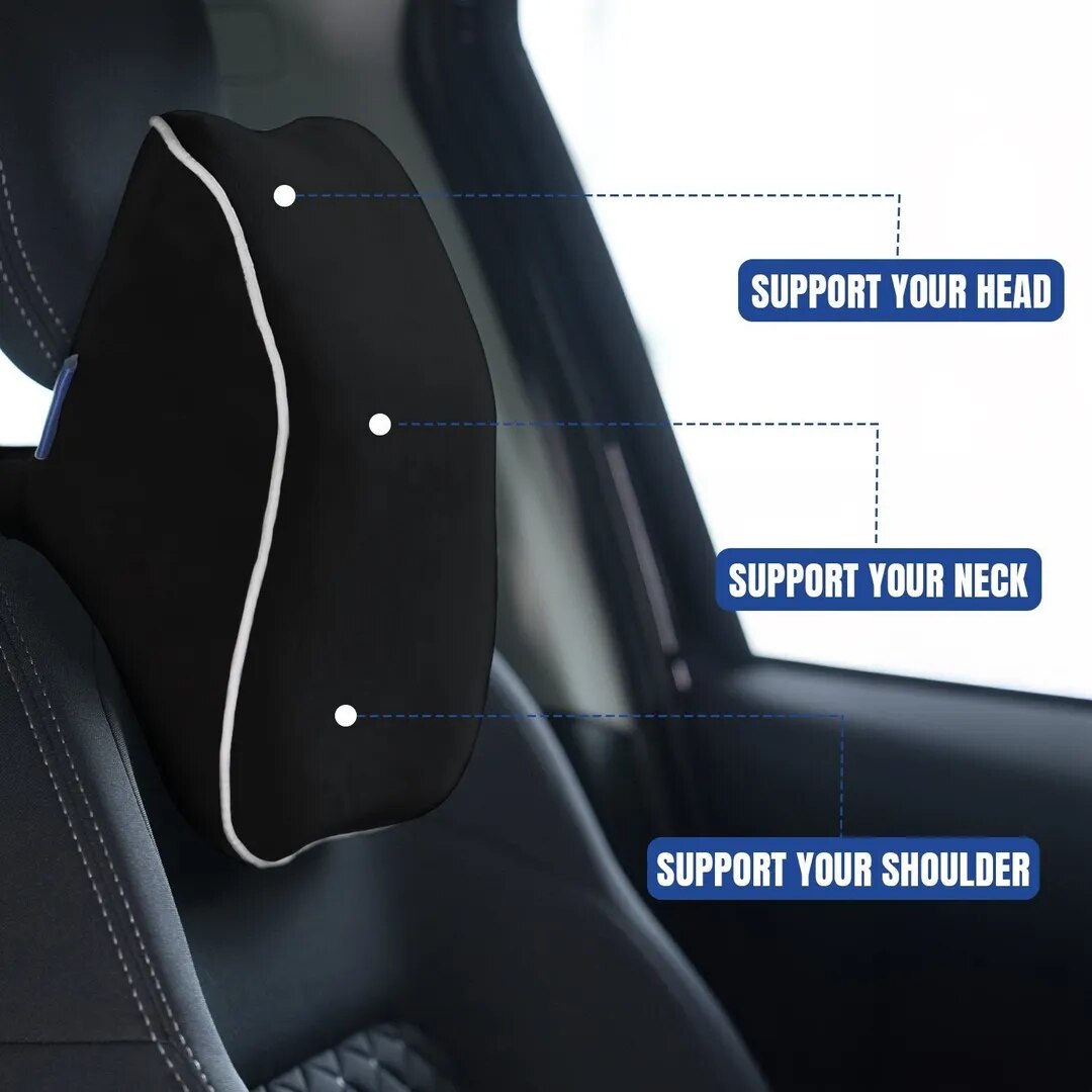 Pillow Tree Car Neck & Headrest Pillow Regular– Premium Comfort & Support for Every Drive image 1