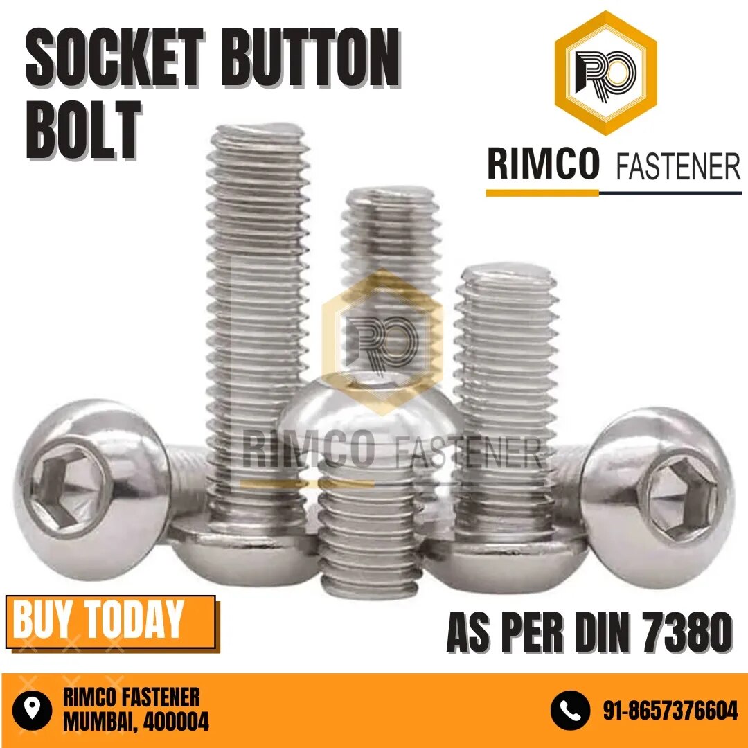 SS 304 Hex Socket Head Button Screw image 1