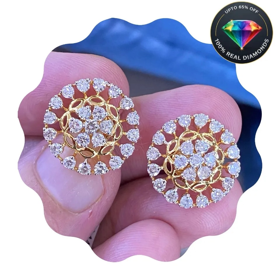 Latest Diamond Earrings Designs For Women In Delhi image 1