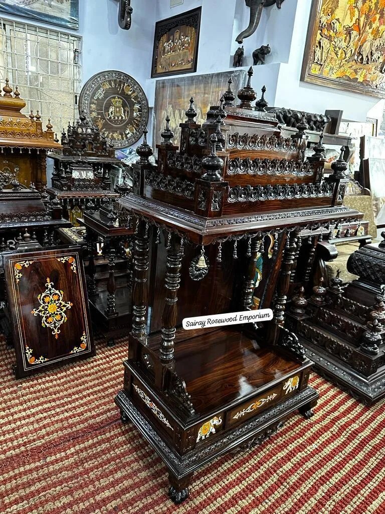 Showroom Display – Handcrafted Rosewood Temples & Altars Collection image 1