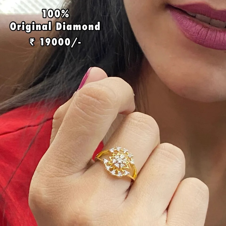 Daily Wear Light Weight Diamond Ring Design With Price image 1