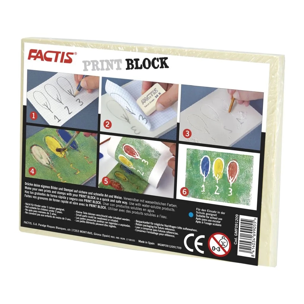 FACTIS PRINT ENGRAVING / CARVING BLOCK - BEIGE -MEDIUM image 1