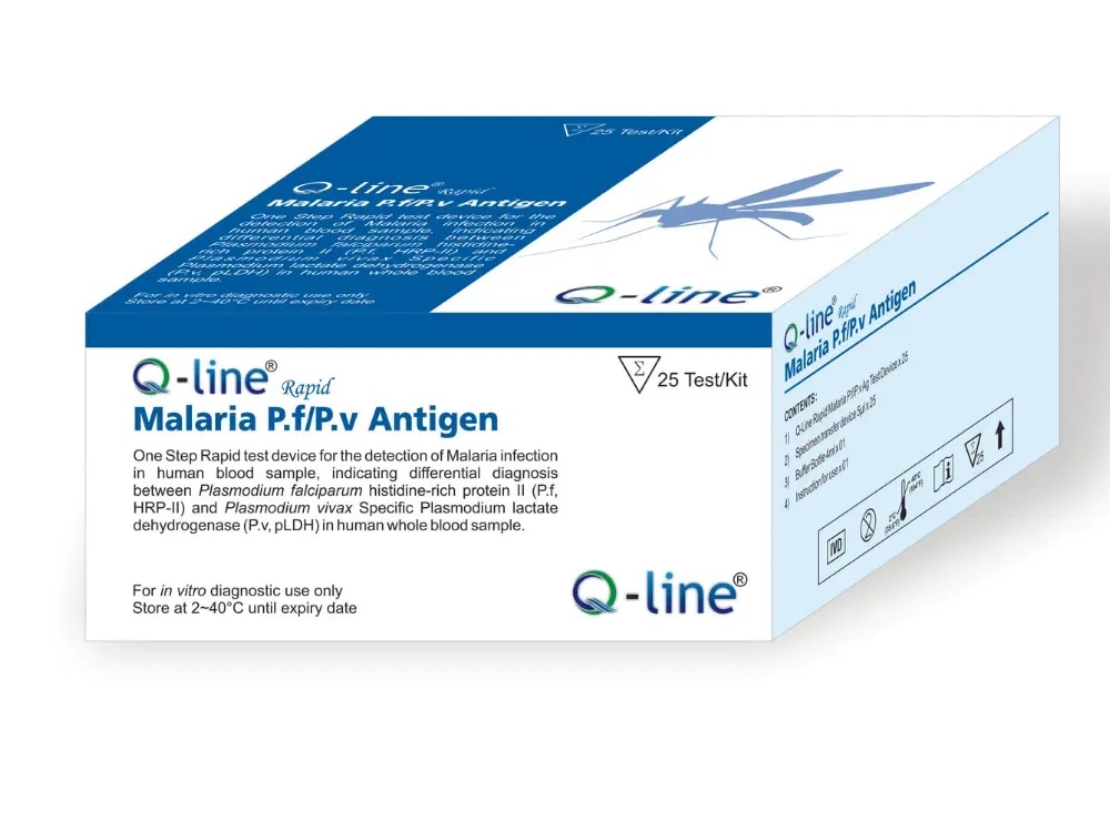 Qline Malaria pf/pv Antigen rapid test kit image 1