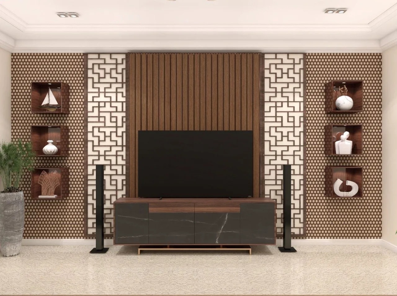 Unique TV Unit Designs Blending Style & Storage image 1