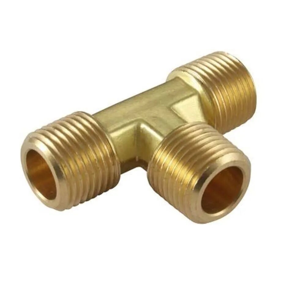 Brass Male Tee image 1
