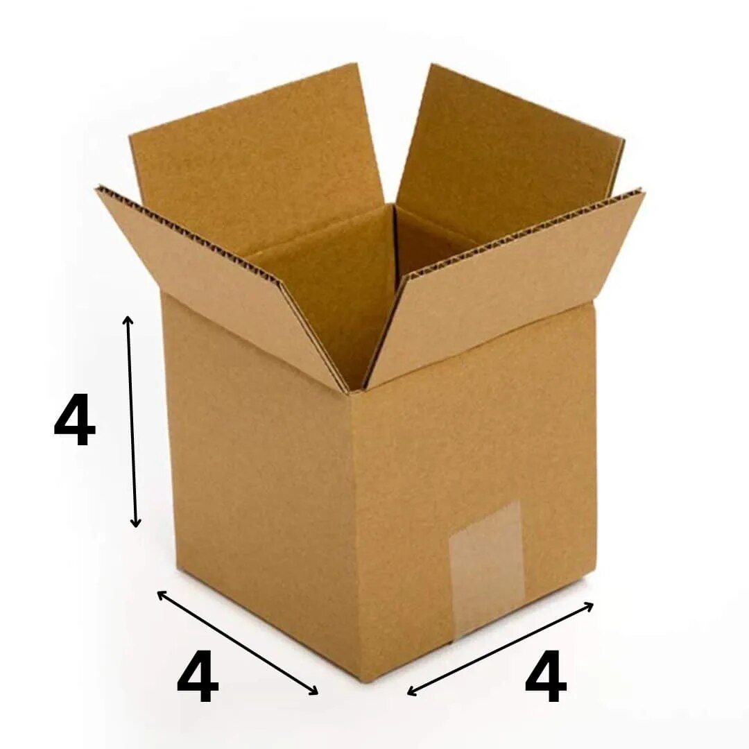 3 PLY Cardboard Box 4x4x4 image 1
