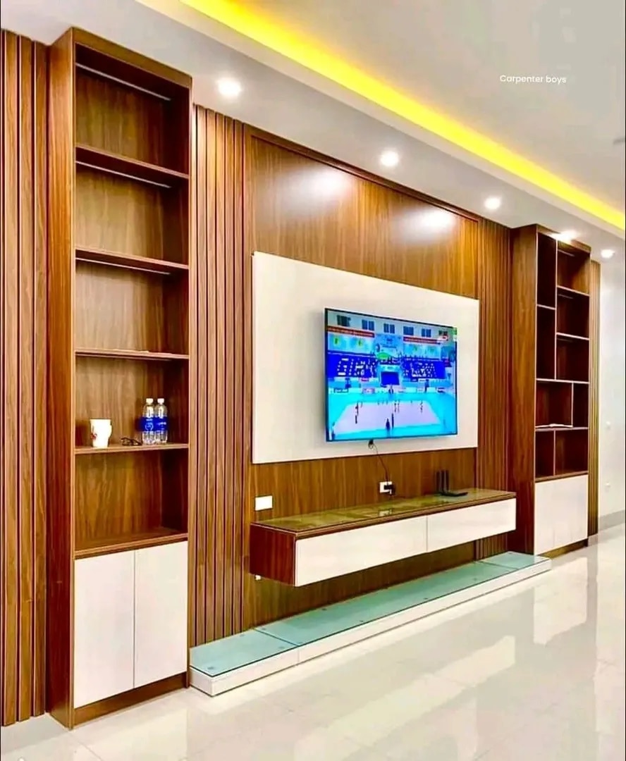Space-Saving Modern TV Showcase Designs for Apartments image 1