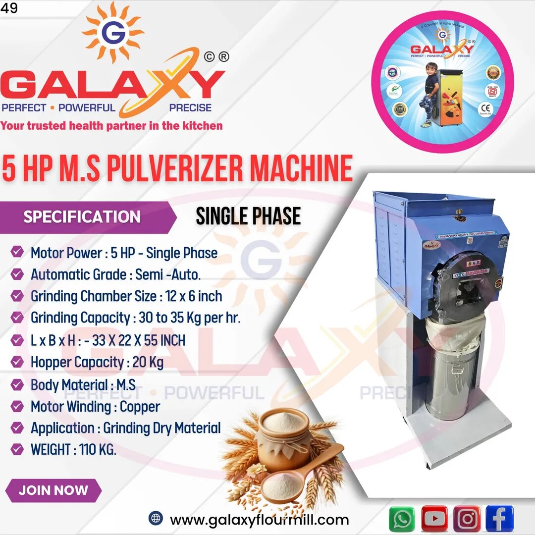 5HP M.S Pulverizer Single Phase image 1