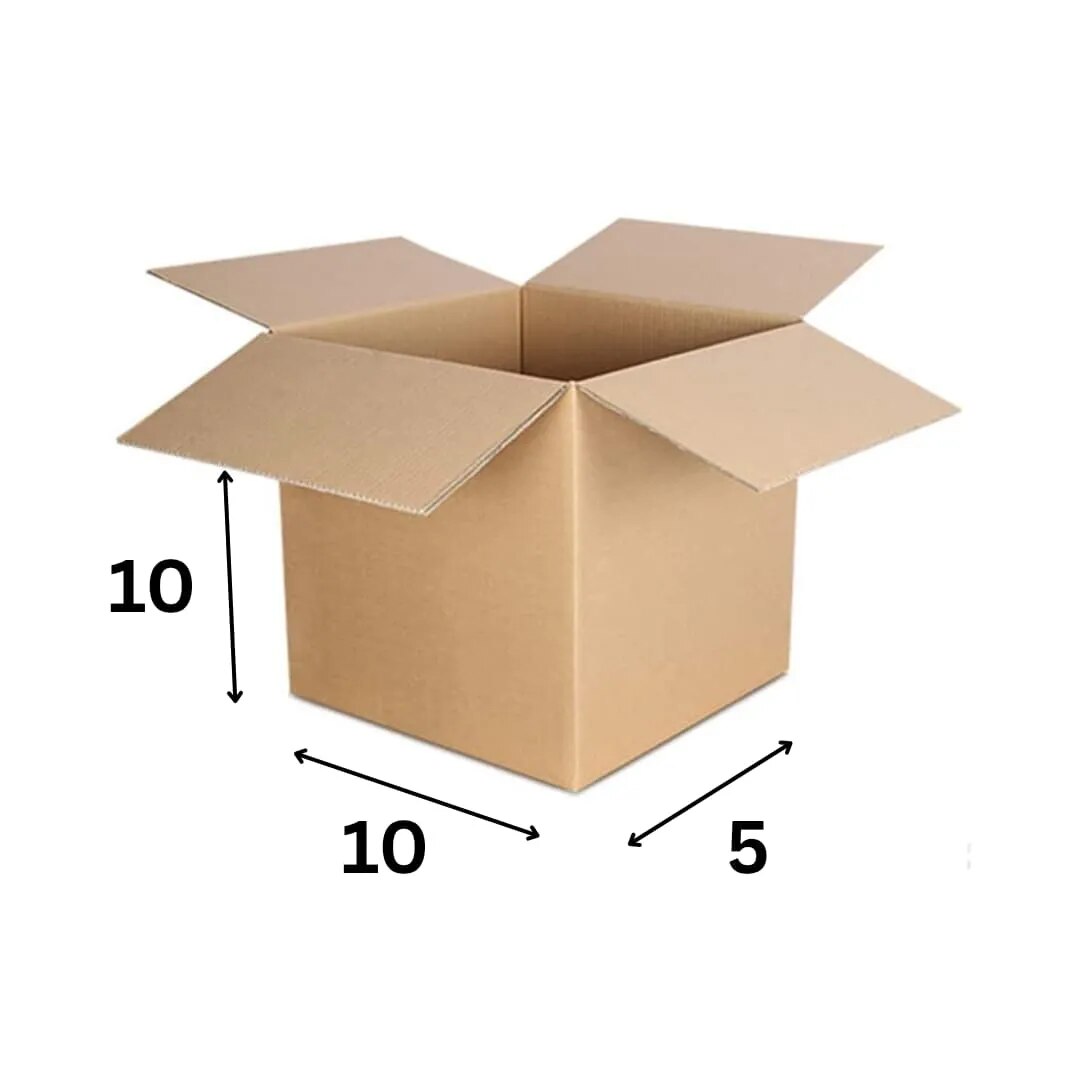 3PLY CARDBOARD BOX 10X10X5 image 1