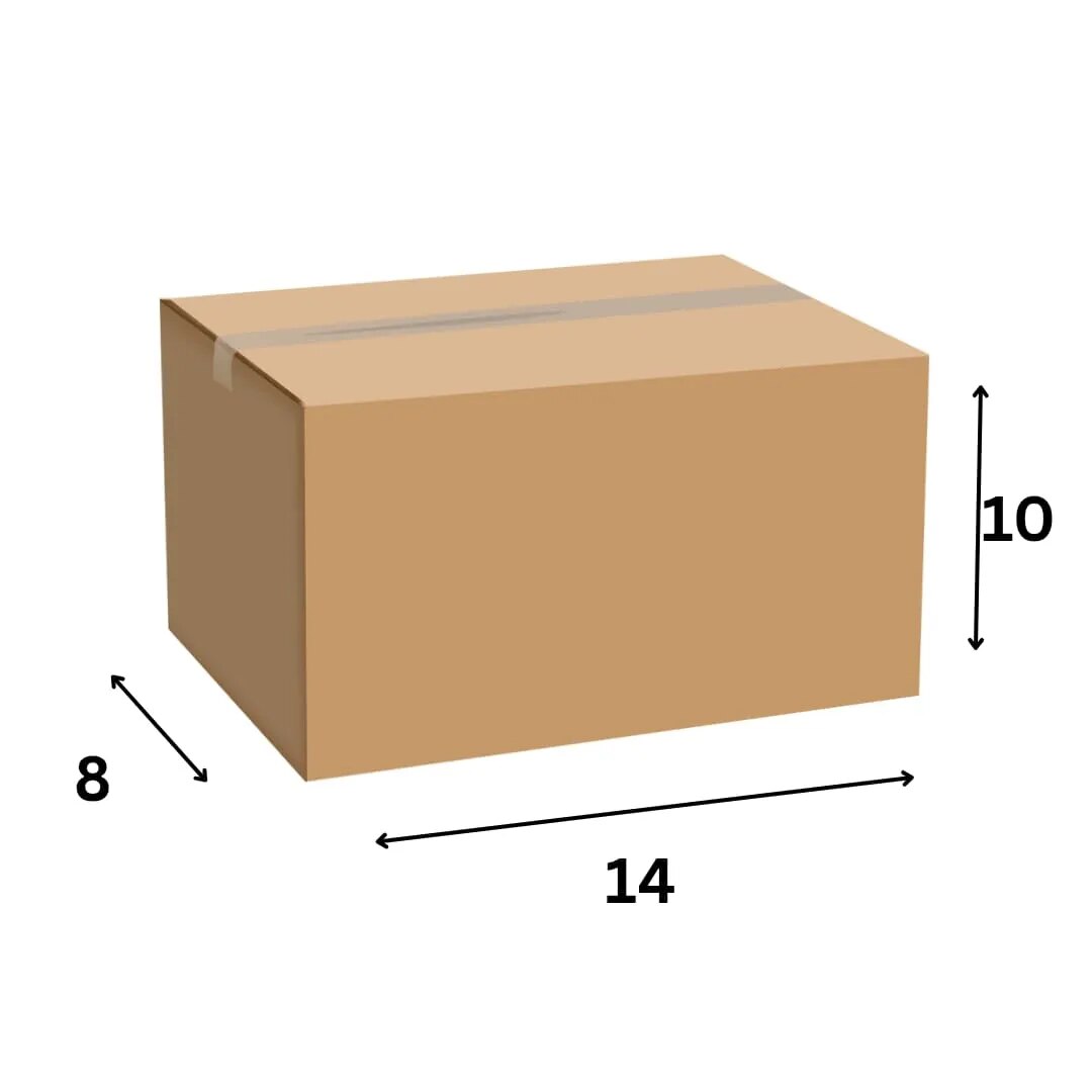 3PLY CARDBOARD BOX 14X10X8 image 1