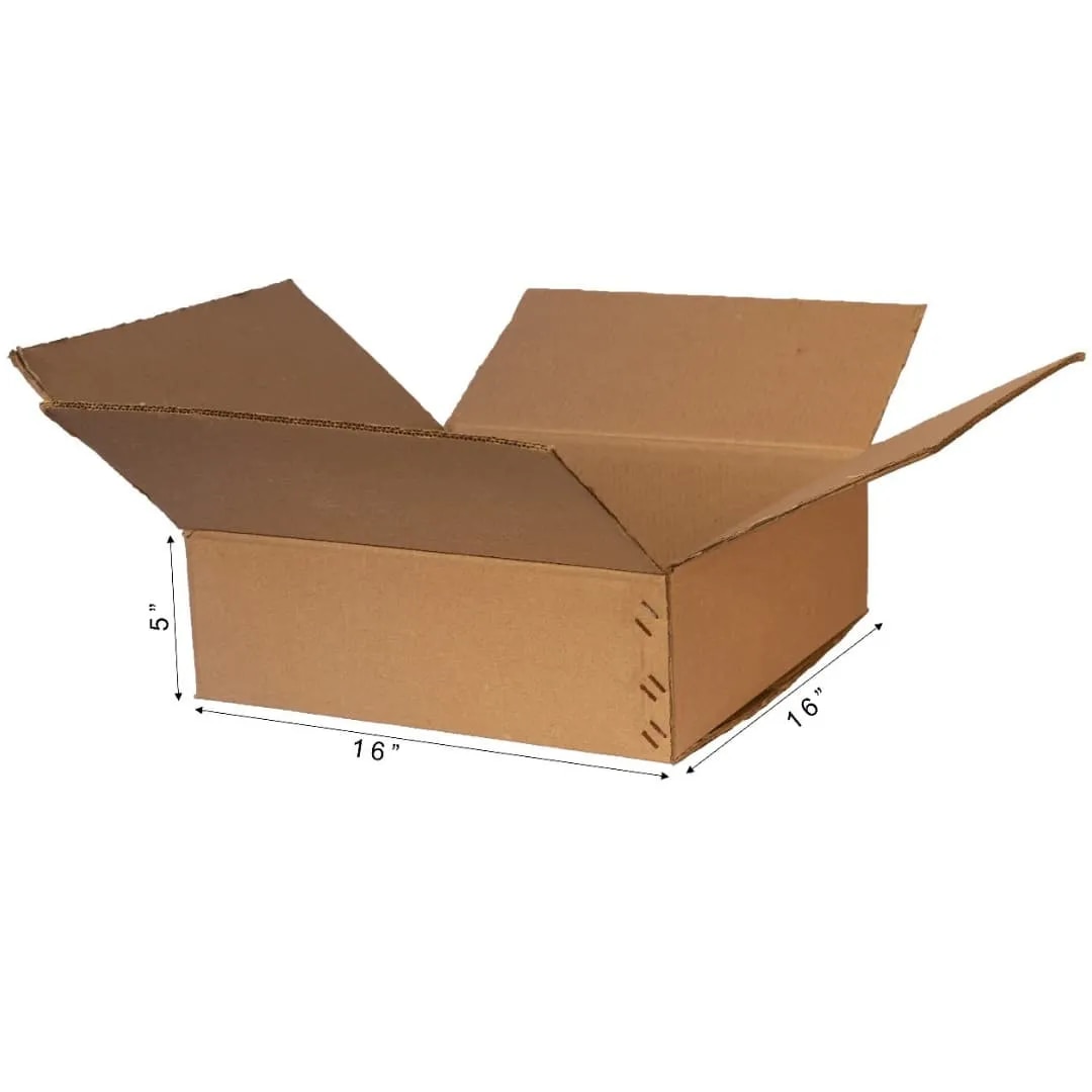 3PLY CARDBOARD BOX 16X16X5 image 1