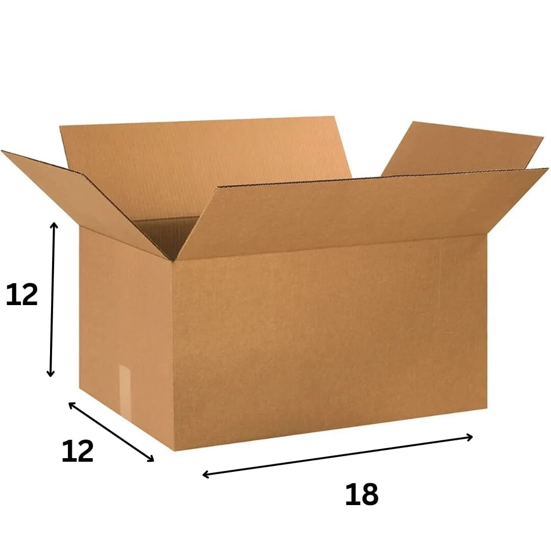 3PLY CARDBOARD BOX 18X12X12 image 1