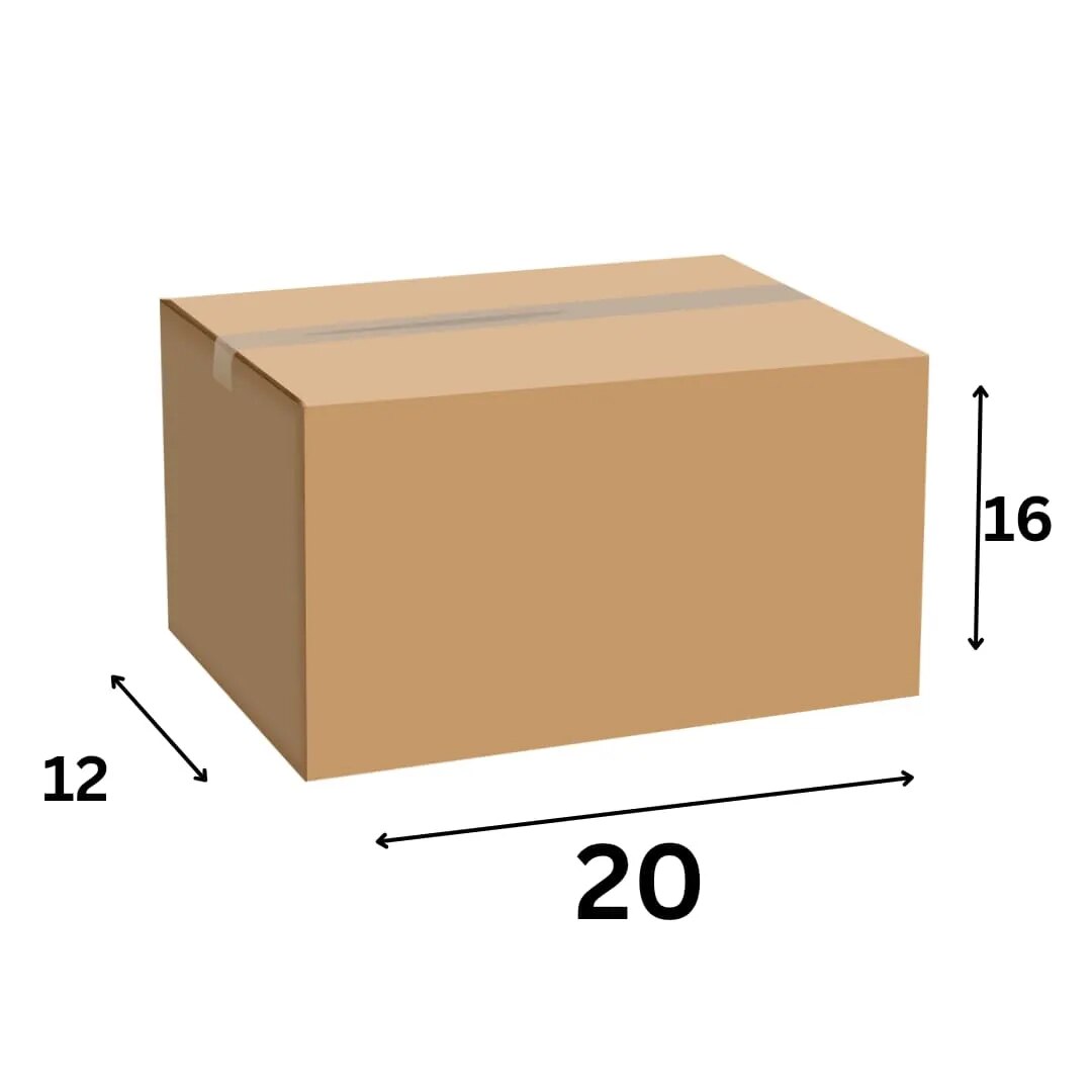 3PLY CARDBOARD BOX 20X16X12 image 1
