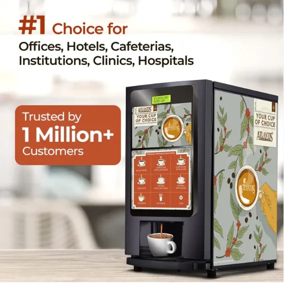 ATLANTIS SELECT Hot Beverage Dispensing Machine With 7 Options Hot Beverage | Dedicated Hot Water
image 1