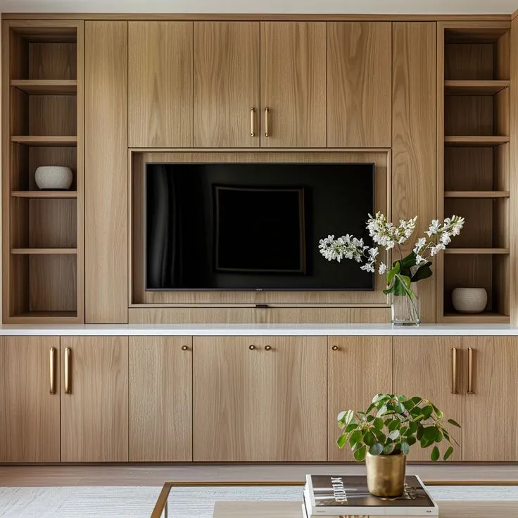 Wooden Entertainment Units with Traditional Touch image 1
