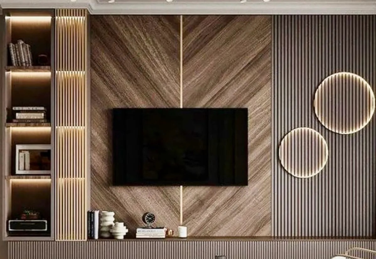 Designer TV Unit Concepts for Elegant Interiors image 1
