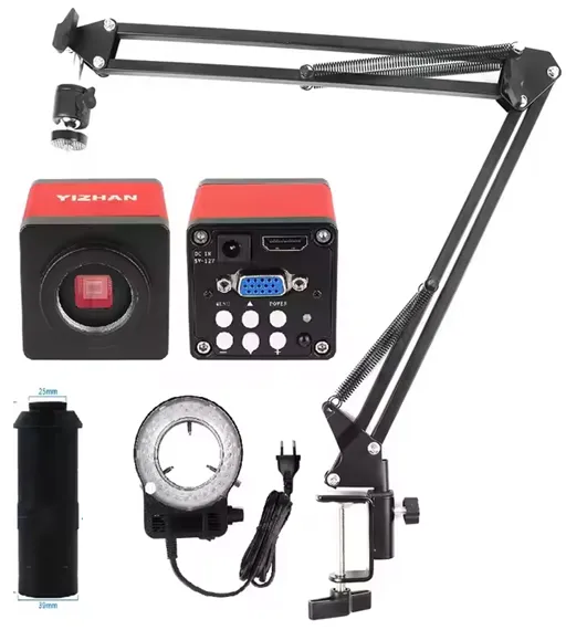 13MP HD-MI VGA 1080p Industrial Camera Digital Video Monocular Microscope Camera USB Zoom 150X image 1