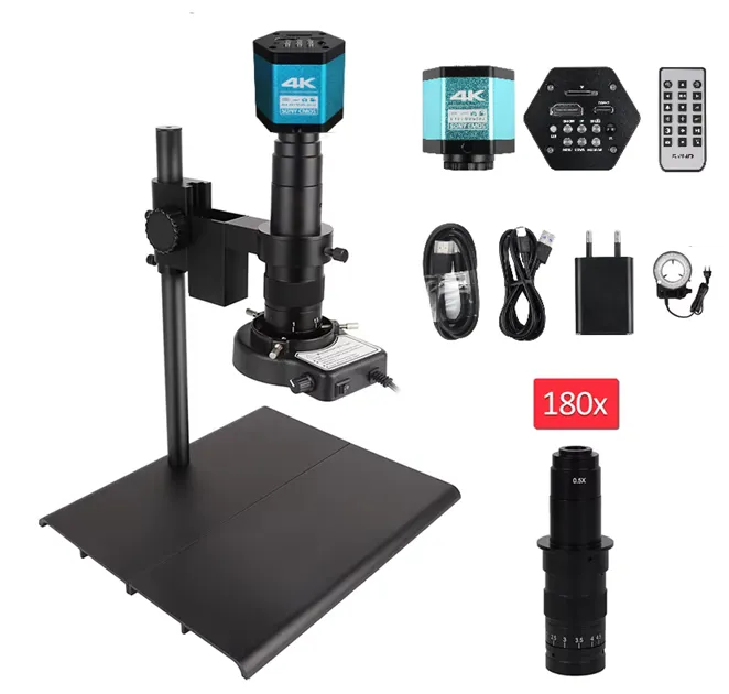 Sony 48MP 4K HD-MI USB-C Industrial Camera Digital Video Monocular Microscope Camera USB Zoom 180X image 1