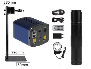 Sony Auto Focus Zoom Industrial Camera 150X 48MP 4K HD-MI USB-C Digital Video Monocular Microscope Camera USB Zoom 150X image 1