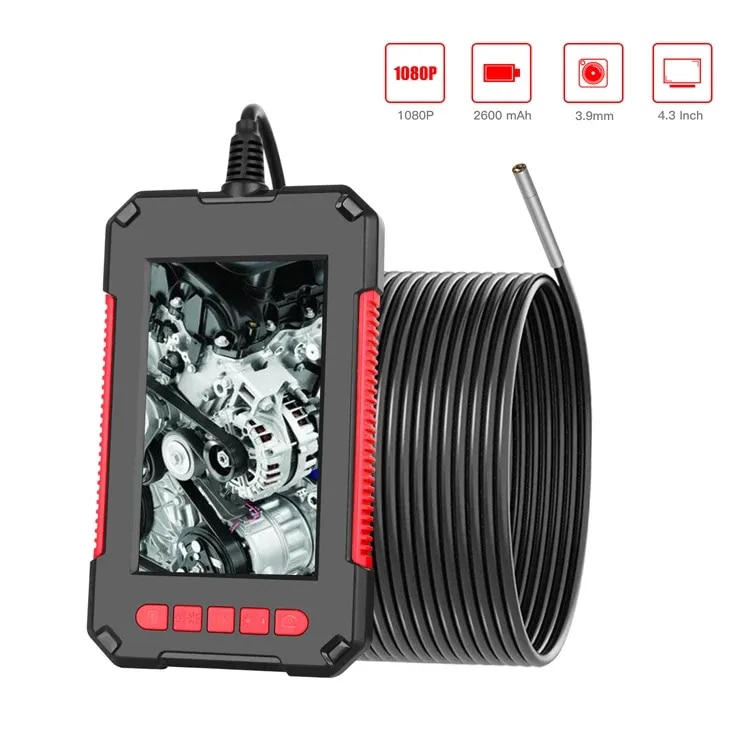 2m industrial endoscope 1080P 3.9mm 4.3inch digital industrial borescope image 1