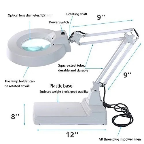 LED Magnifier Table , USB Desktop image 1