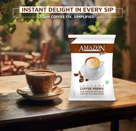 AMAZON Plus 3-in-1 Coffee Premix Powder – Instant Coffee Solution for Vending Machines | Quick to Serve, Easy to Enjoy image 1