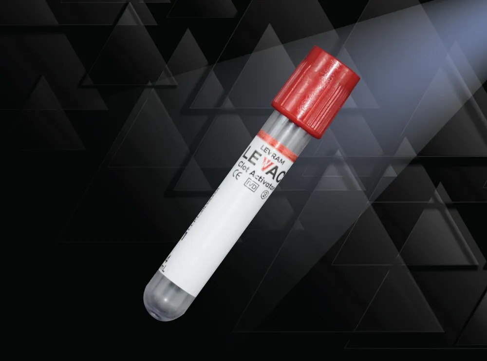 Levac Clot activator 4ml vacuum tube pack of 100 tubes image 1
