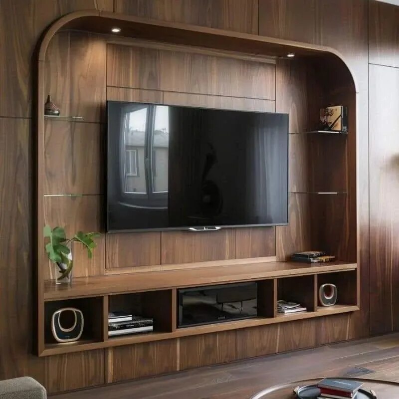 Stylish & Durable Wooden TV Units with Classic Finish image 1