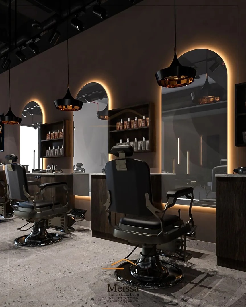 Functional Saloon Interior Design with Elegant Finishes image 1