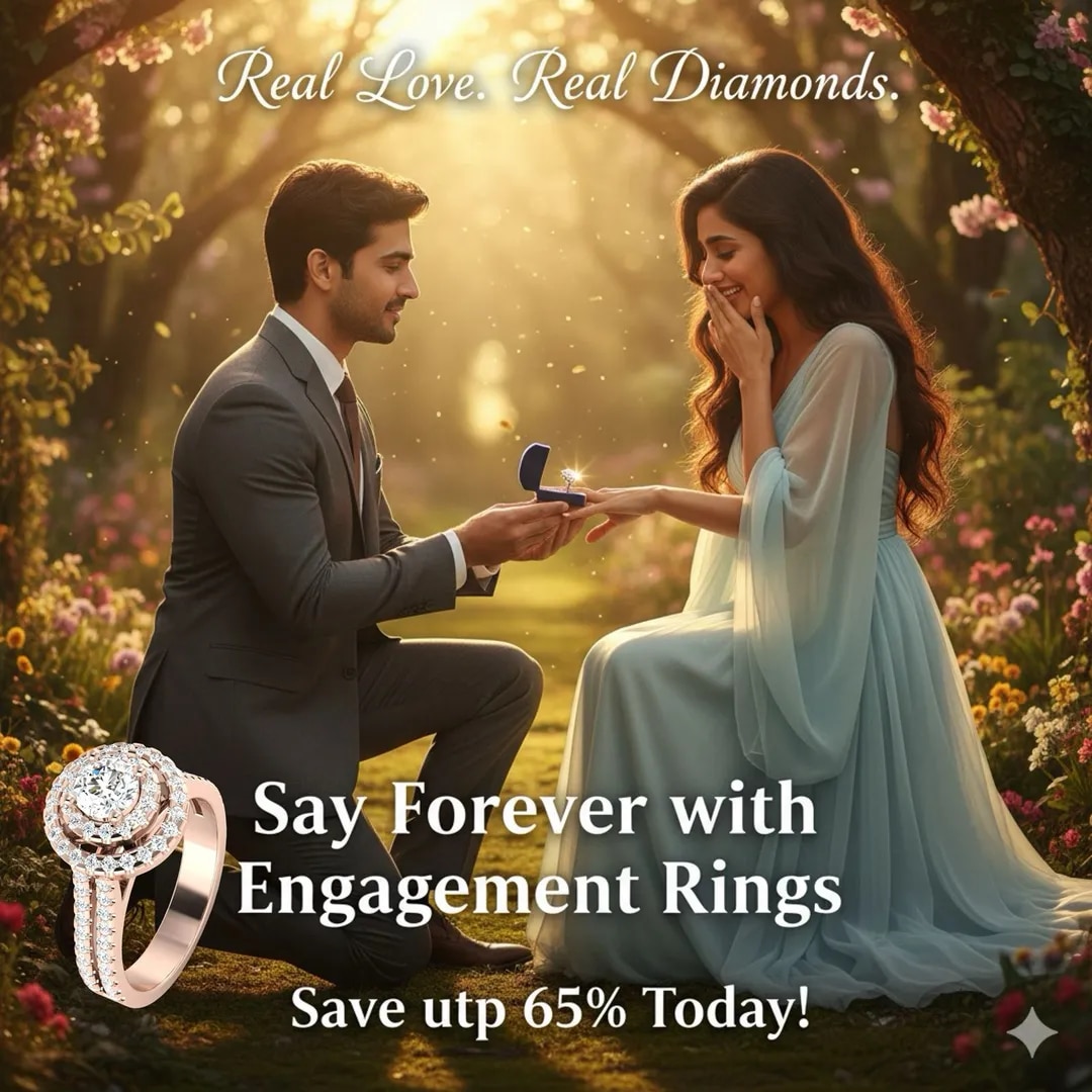 Diamond Engagement Ring Price in Delhi image 1