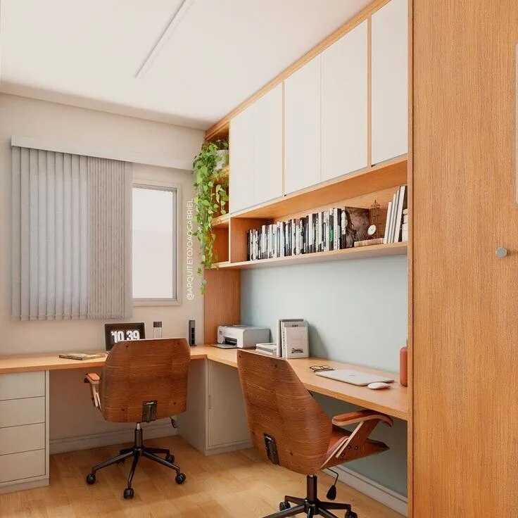 Modern Study Room Interiors with Space-Saving Furniture image 1