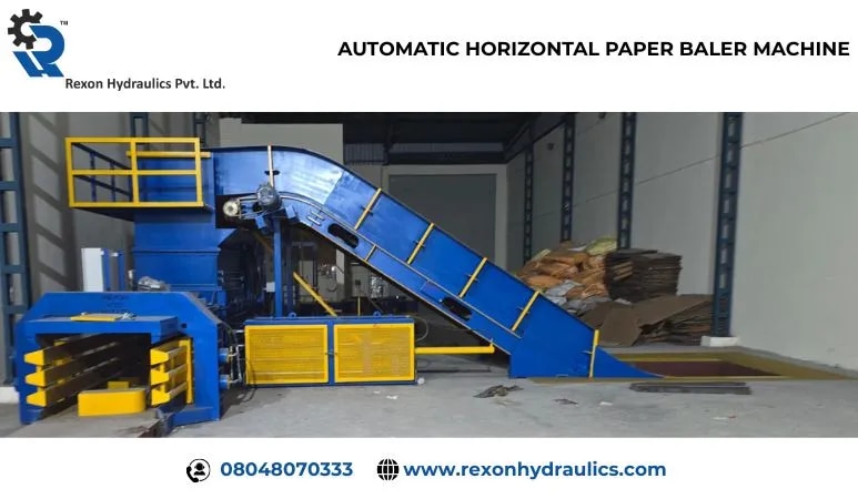AUTOMATIC HORIZONTAL PAPER BALER MACHINE image 1