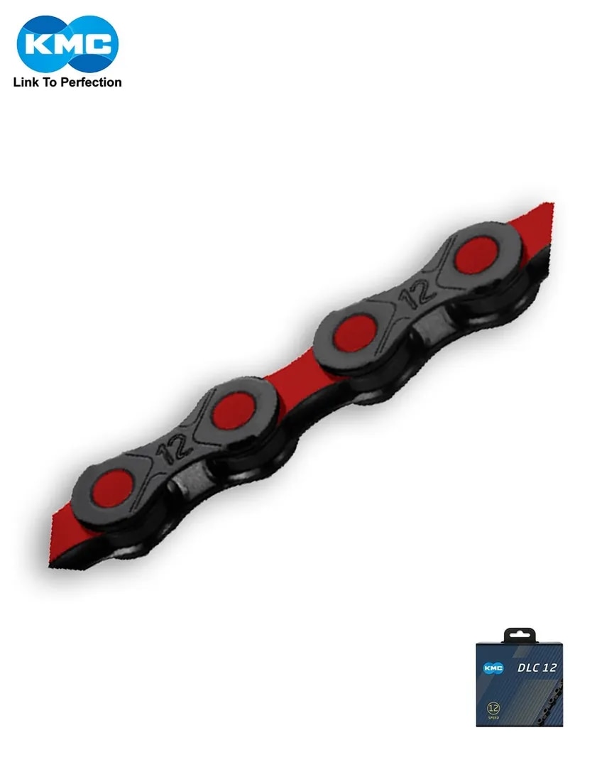 KMC DLC 12 SPEED CHAIN (BLACK/RED) image 1