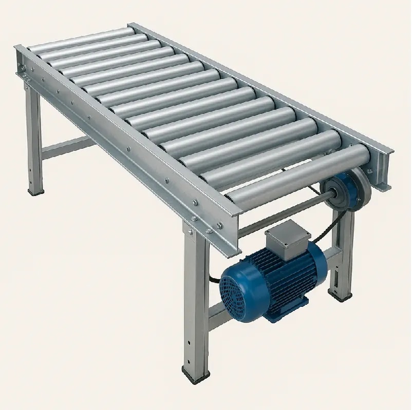 100kg MS Motorized Roller Conveyor image 1